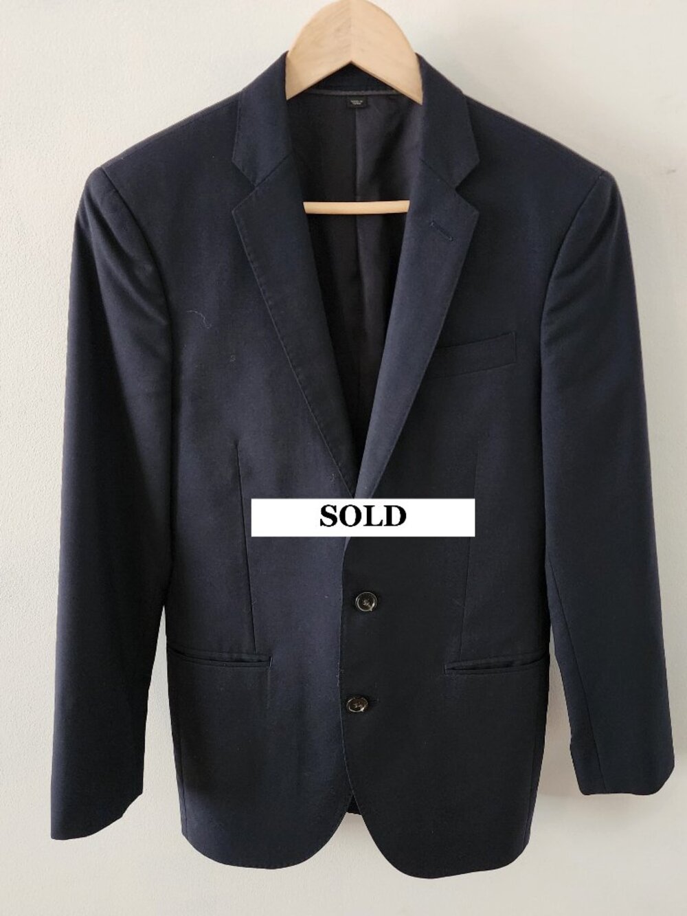 J. Crew Ludlow Loro Piana Blazer Mens 34S Navy Suit Jacket Super 120 Wool Italy